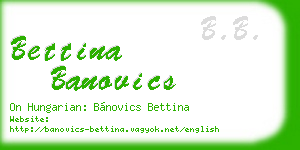 bettina banovics business card